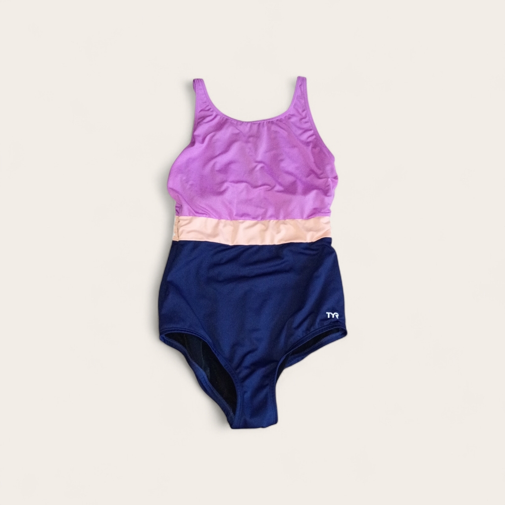 Women's TYR Colorblock One-Piece Swimsuit Size 10